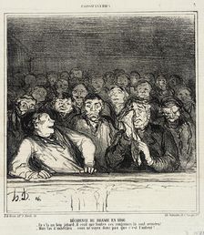 Décadence du drame en 1866, 1866. Creator: Honore Daumier