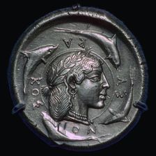 Decadrachm of Syracuse of the fifth century BC