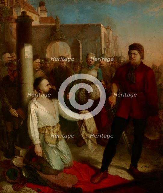 Decapitation of Samuel Zborowski, 1854. Creator: Wladyslaw Luszczkiewicz.