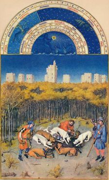 December - the Château de Vincennes, 15th century, (1939). Creator: Paul Limbourg