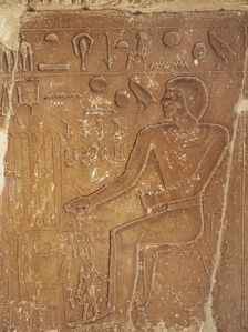 Deceased making an offering to the gods, Necropolis of Saqqara, Egypt, 2015. Creator: Unknown