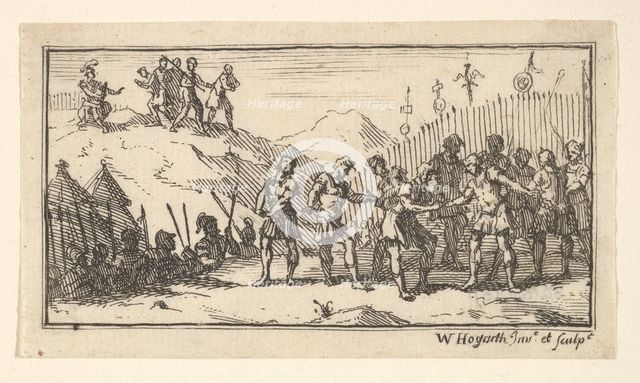 Decimation (John Beaver, Roman Military Punishments, 1725), after 1725. Creator: William Hogarth.