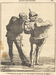 Décidément on ne peut pas..., 1870. Creator: Honore Daumier