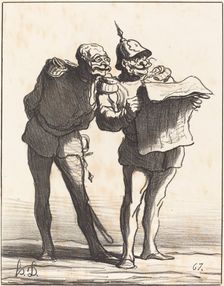 Décidément on ne peut pas..., 1870. Creator: Honore Daumier