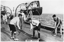 Deck hockey on board the battleship HMS Nelson 1937
