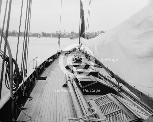 Deck of Galatea, between 1880 and 1899. Creator: Unknown.