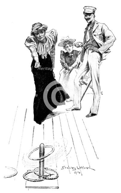 Deck-quoits, 1895. Creator: Stanley Llewellyn Wood.