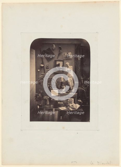 Décor d'atelier, nature morte, c. 1855. Creator: Alphonse Le Blondel.