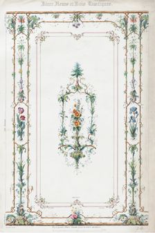 Décor Fleurs et Bois Rustiques., 19th century. Creator: Anon