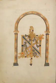 Decorated Monogram IN; Gospel Lectionary, late 10th century. Creator: Unknown