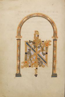 Decorated Monogram IN; Gospel Lectionary, late 10th century. Creator: Unknown