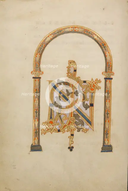 Decorated Monogram IN; Gospel Lectionary, late 10th century. Creator: Unknown.