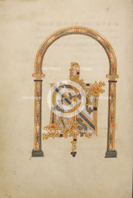 Decorated Monogram IN; Gospel Lectionary, late 10th century. Creator: Unknown.