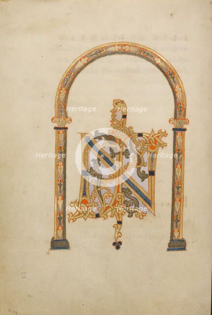 Decorated Monogram IN; Gospel Lectionary, late 10th century. Creator: Unknown.