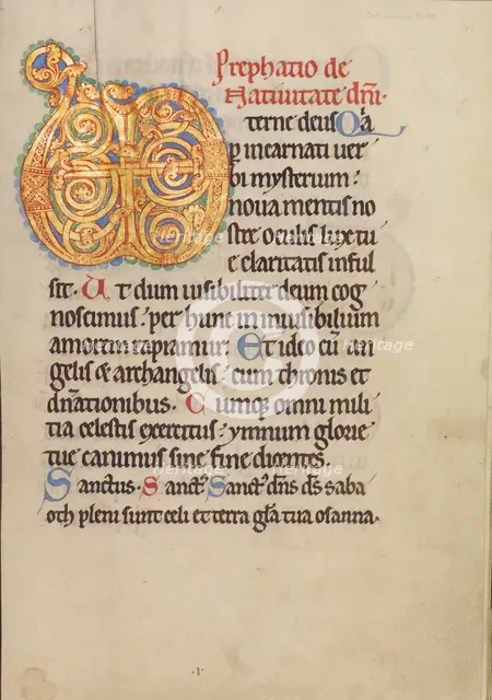 Decorated Monogram VD; Missal, about 1180. Creator: Unknown.