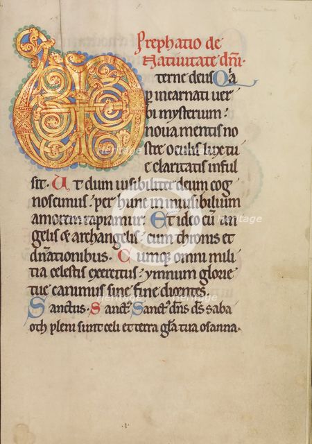 Decorated Monogram VD; Missal, about 1180. Creator: Unknown.