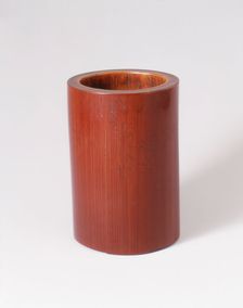 Decorated bamboo brushpot, China, mid 17th century. Creator: Pu Cheng
