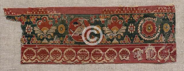 Decorated Band from a Tunic or Curtain, 600s. Creator: Unknown.