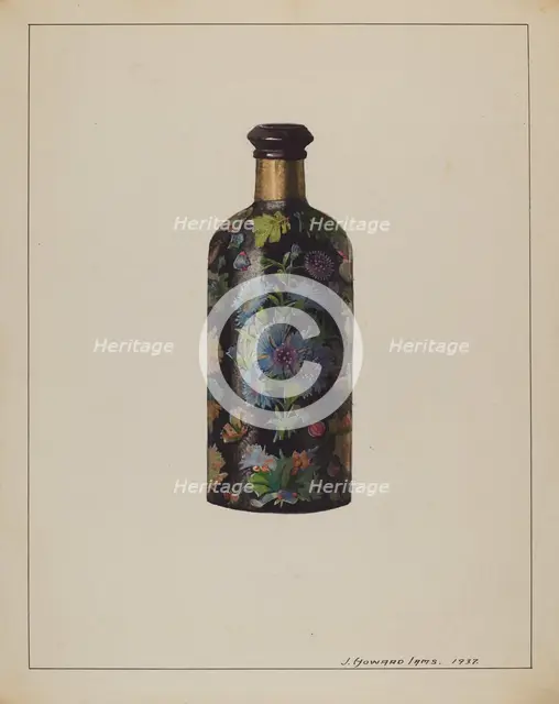 Decorated Bottle, 1937. Creator: J. Howard Iams.