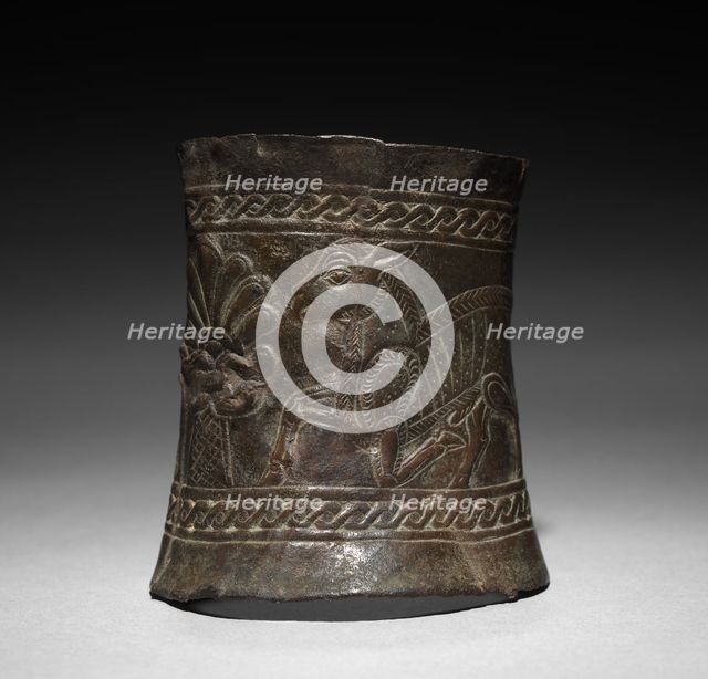 Decorated Cylinder, c. 1000-800 BC. Creator: Unknown.