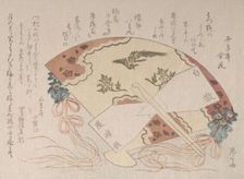 Decorated Fan for the New Year, 19th century., 19th century. Creator: Shinsai