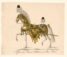 Decorated horse furniture of the Emperor's Ceremonial Horse-Drawn Carriages, 1815. Artist: Anonymous