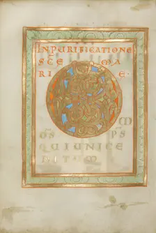 Decorated Incipit Page; Benedictional, about 1030-1040. Creator: Unknown