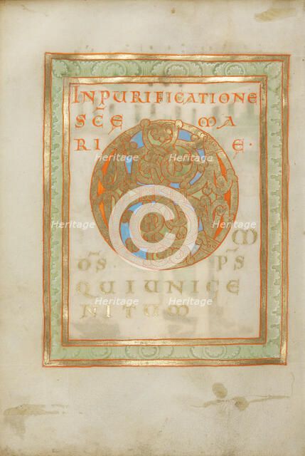 Decorated Incipit Page; Benedictional, about 1030-1040. Creator: Unknown.