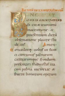 Decorated Incipit Page; Benedictional, about 1030-1040. Creator: Unknown