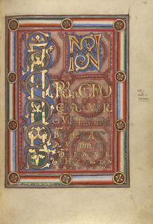 Decorated Incipit Page; Gospel Book, about 1120-1140. Creator: Unknown