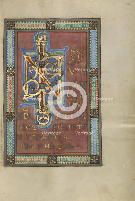 Decorated Incipit Page; Gospel Book, about 1120-1140. Creator: Unknown.