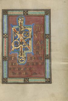 Decorated Incipit Page; Gospel Book, about 1120-1140. Creator: Unknown