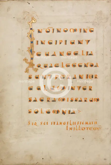 Decorated Incipit Page; Gospel Lectionary, late 10th century. Creator: Unknown.