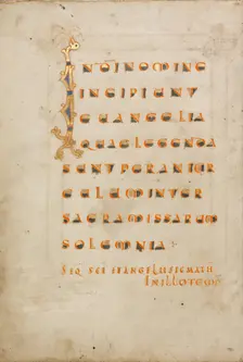 Decorated Incipit Page; Gospel Lectionary, late 10th century. Creator: Unknown