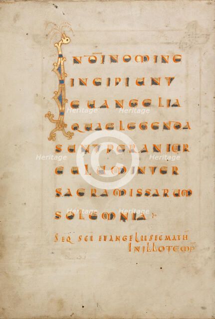 Decorated Incipit Page; Gospel Lectionary, late 10th century. Creator: Unknown.