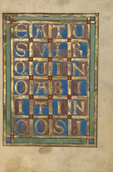 Decorated Incipit Page; Psalter, about 1240-1250. Creator: Unknown