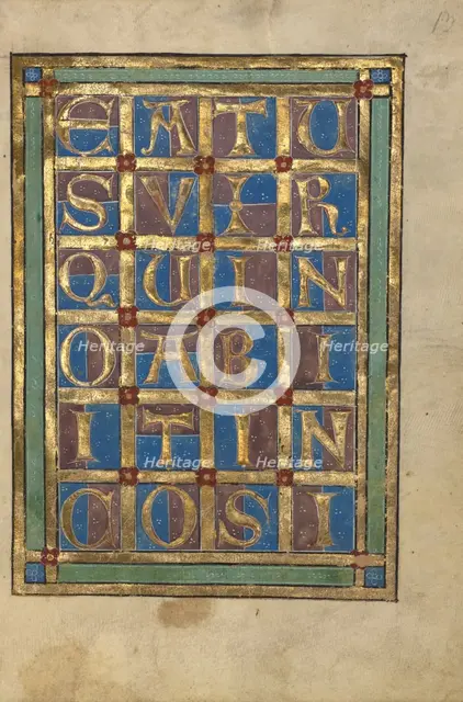 Decorated Incipit Page; Psalter, about 1240-1250. Creator: Unknown.