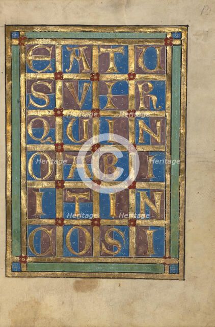 Decorated Incipit Page; Psalter, about 1240-1250. Creator: Unknown.