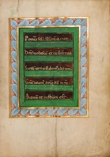 Decorated Incipit Page; Sacramentary, about 1025-1050. Creator: Unknown