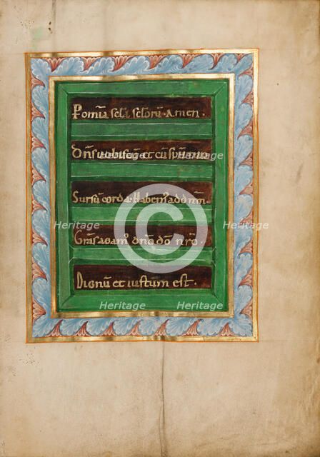 Decorated Incipit Page; Sacramentary, about 1025-1050. Creator: Unknown.