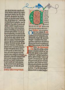 Decorated Initial A; Collegium Ducale, about 1420-1430. Creator: Master Michael