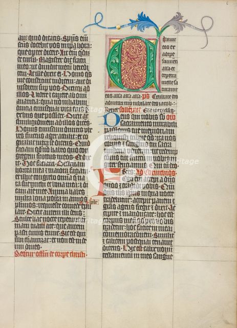 Decorated Initial A; Collegium Ducale, about 1420-1430. Creator: Master Michael.