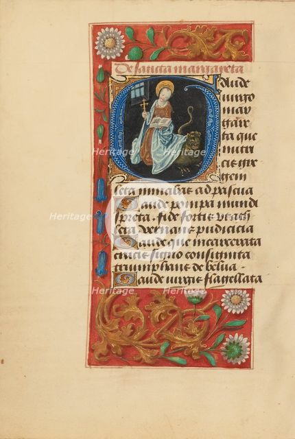 Decorated Initial A; Collegium Ducale, about 1420-1430. Creator: Master Michael.