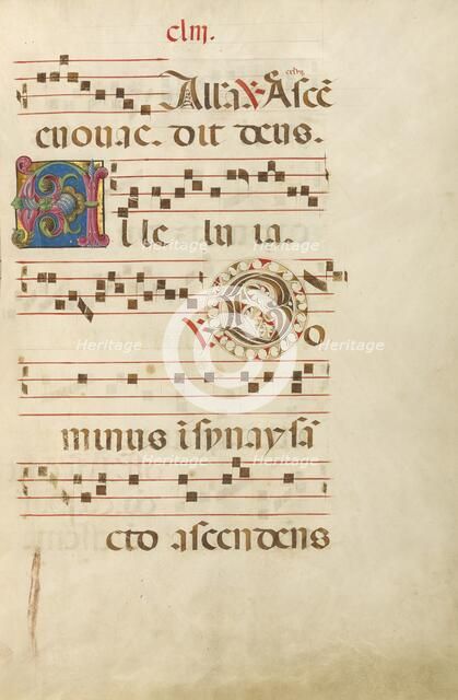 Decorated Initial A: Decorated Initial D; Gradual, about 1460-1480. Creator: Unknown.