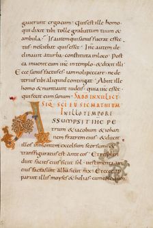 Decorated Initial A; Gospel Lectionary, late 10th century. Creator: Unknown