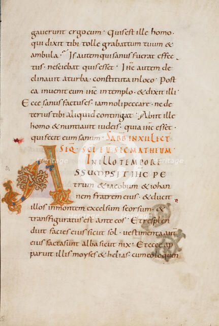 Decorated Initial A; Gospel Lectionary, late 10th century. Creator: Unknown.