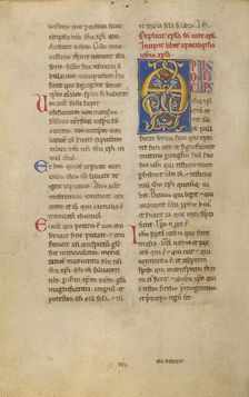 Decorated Initial A; New Testament, late 12th century. Creator: Unknown