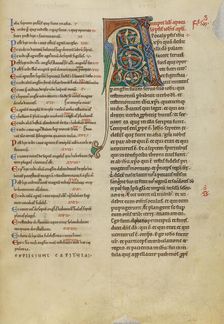 Decorated Initial A; New Testament (with Canons of Priscillian), about 1170. Creator: Unknown
