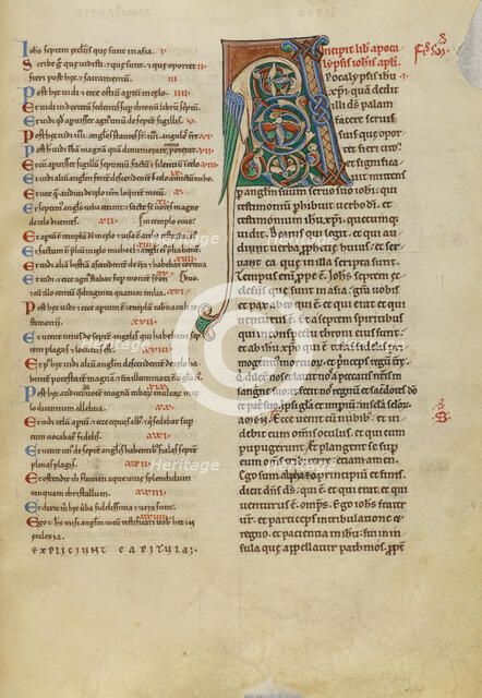 Decorated Initial A; New Testament (with Canons of Priscillian), about 1170. Creator: Unknown.