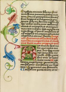 Decorated Initial A; Prayer Book, about 1470-1480. Creator: Workshop of Valentine Noh